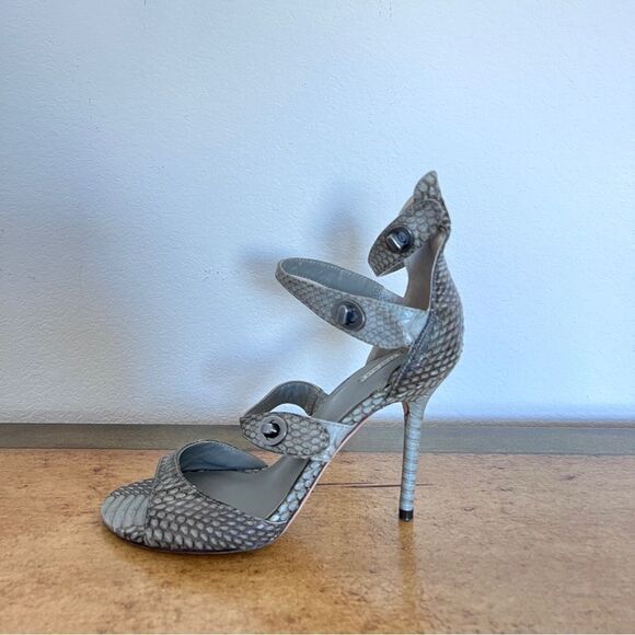 Leon Max Safe Genuine Snakeskin Upper and Leather Lining and Sole Pumps size 7M - Picture 5 of 7
